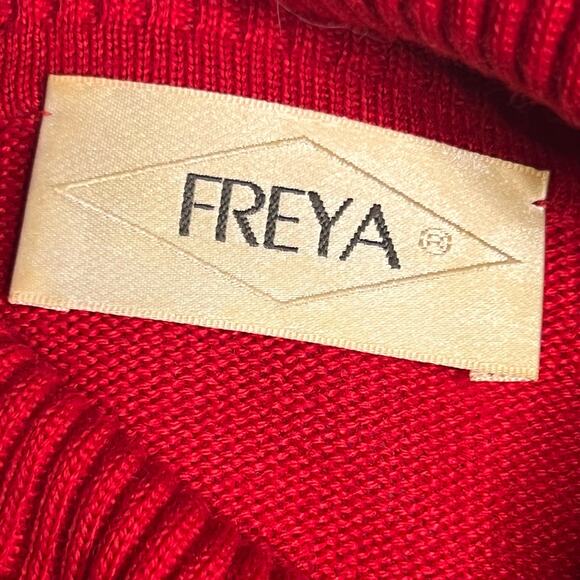 Vintage Freya Size Medium Merino Wool Blend Sweater and Skirt Set Asymmetric Zip - Picture 10 of 11